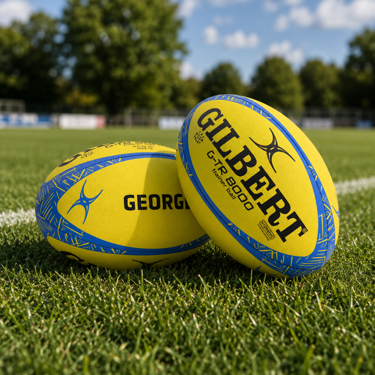 Personalised Gilbert G-TR8000 Rugby Ball - Fluro - Sizes 3, 4 & 5
