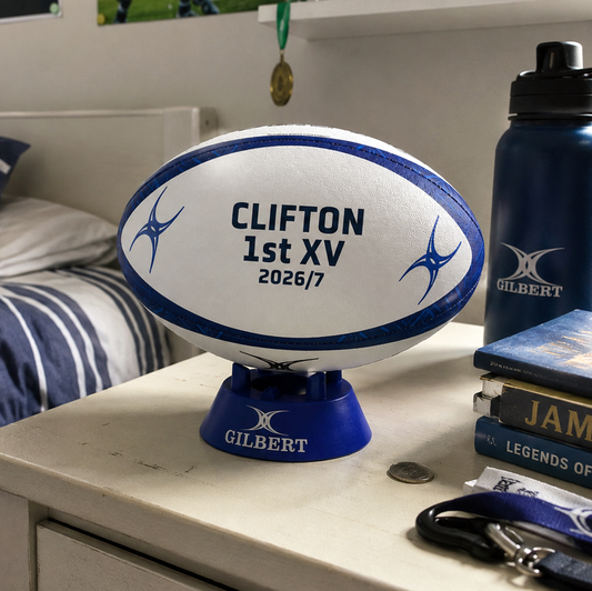 Personalised Gilbert G-TR8000 Rugby Ball - Navy - Sizes 3, 4 & 5