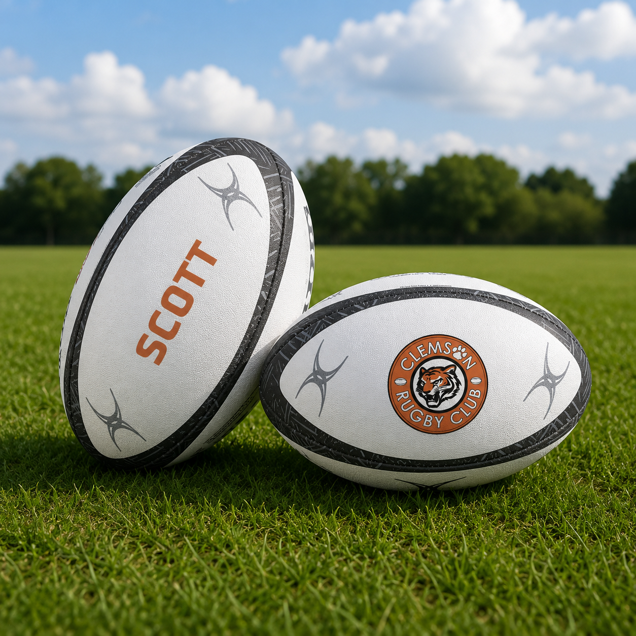 Personalised Clemson Rugby Supporter Ball