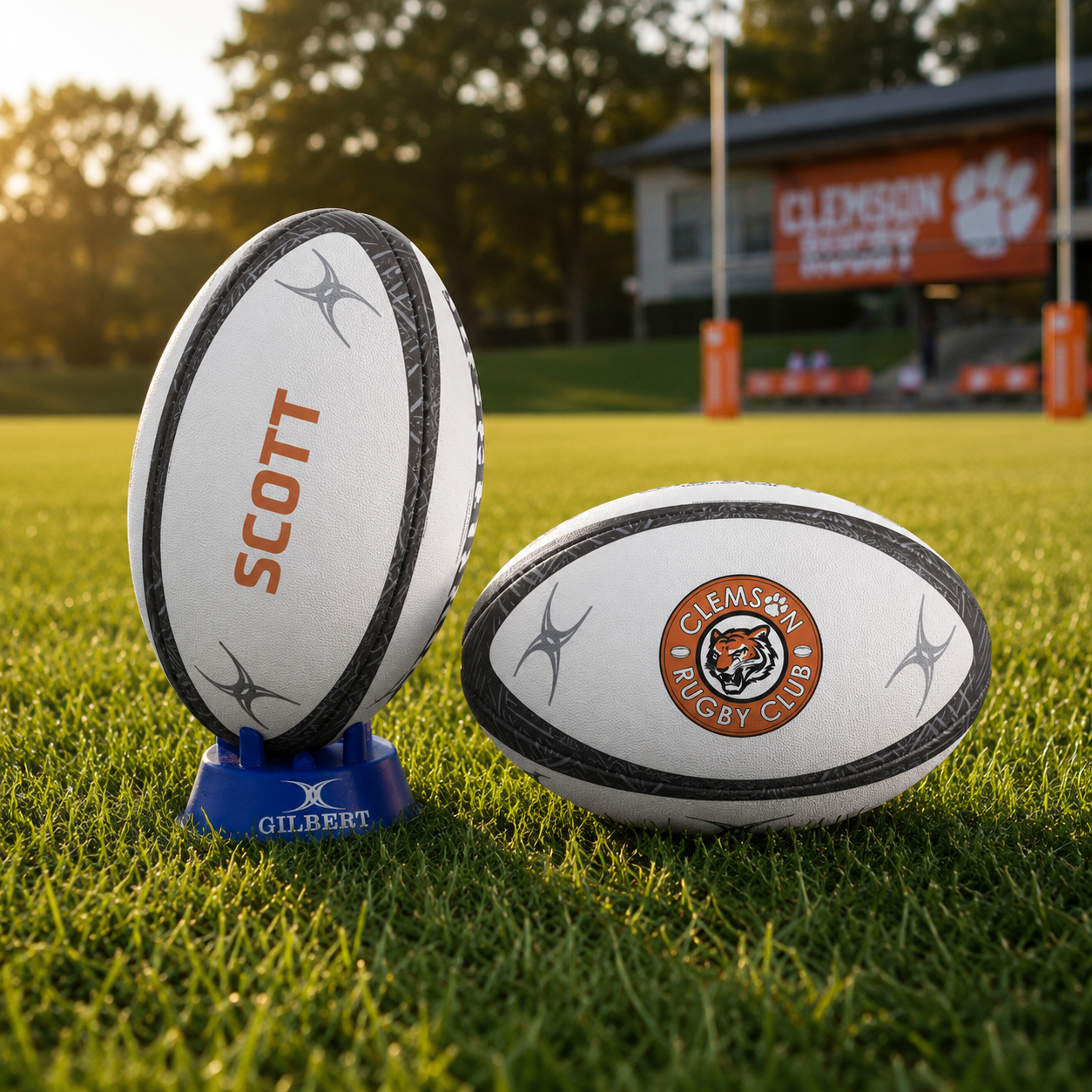Personalised Clemson Rugby Supporter Ball