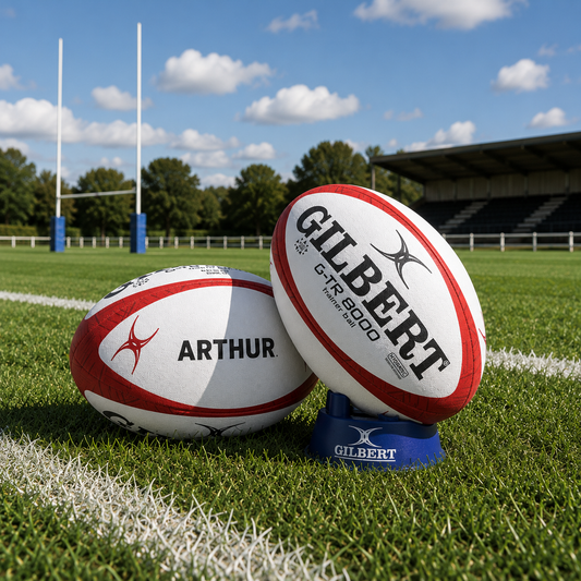 Personalised Gilbert G-TR8000 Rugby Ball - Red - Sizes 3, 4 & 5